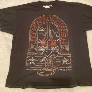 Jonny Cash Sunday Morning Coming Down Women’s T-Shirt NWT